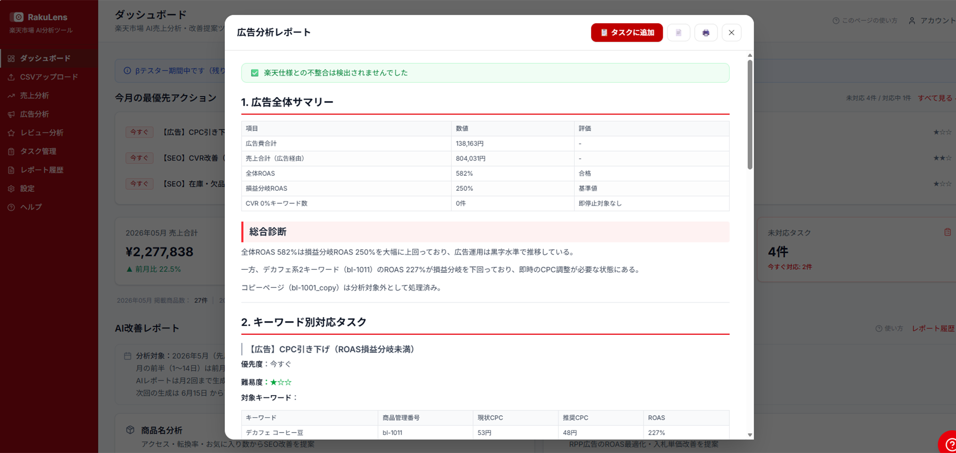 広告レポート